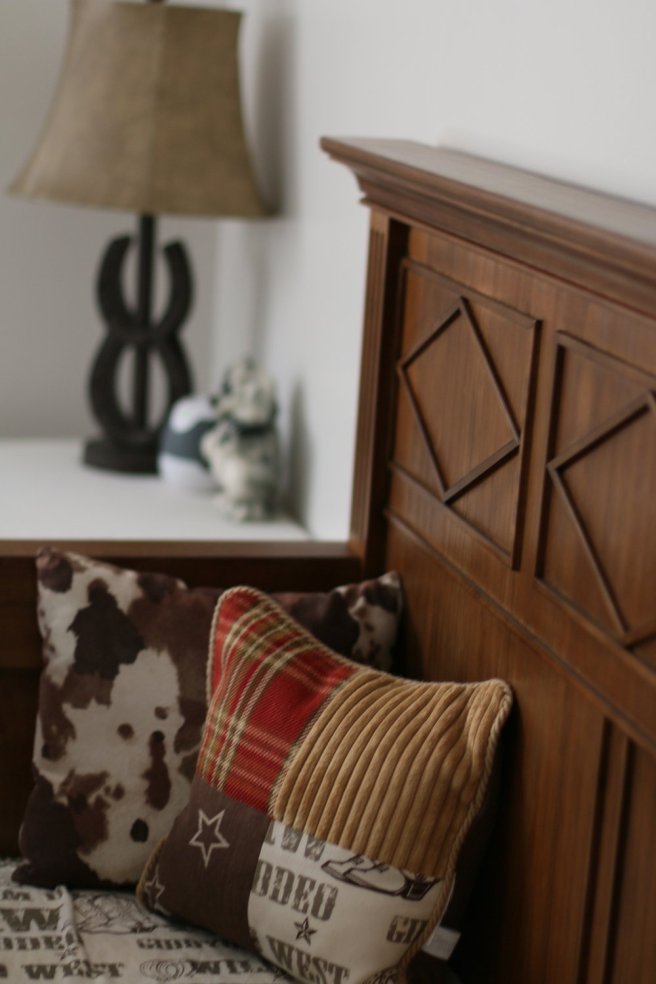  His crib is from Babys-R-Us and the bedding is online at Buy Buy Baby 